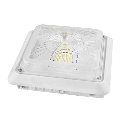 40W 130LM/W 5200 Lumens LED Canopy Lights , Square Garage Canopy Lights