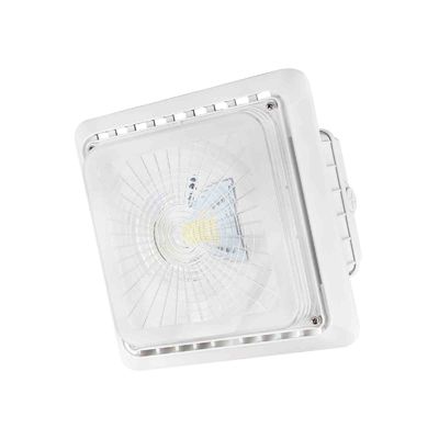 55W Square 7150 Lumens 100V LED Canopy Lights 8.94''×8.94''×4.53''